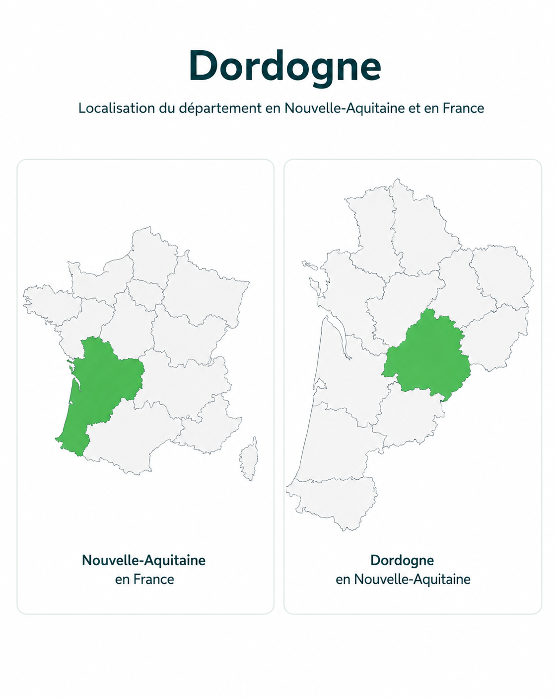 Carte de la Dordogne en France