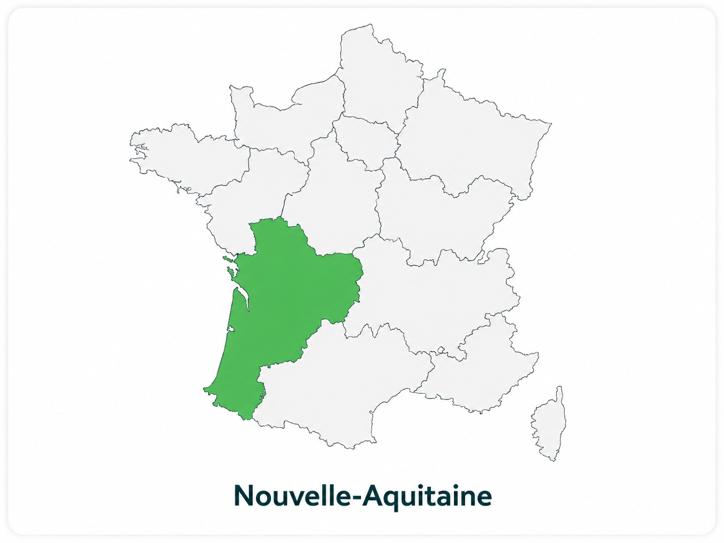 Carte de la région en France